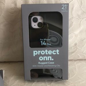 Case for iPhone 14 plus protect on Rugged case with Holster. Black new